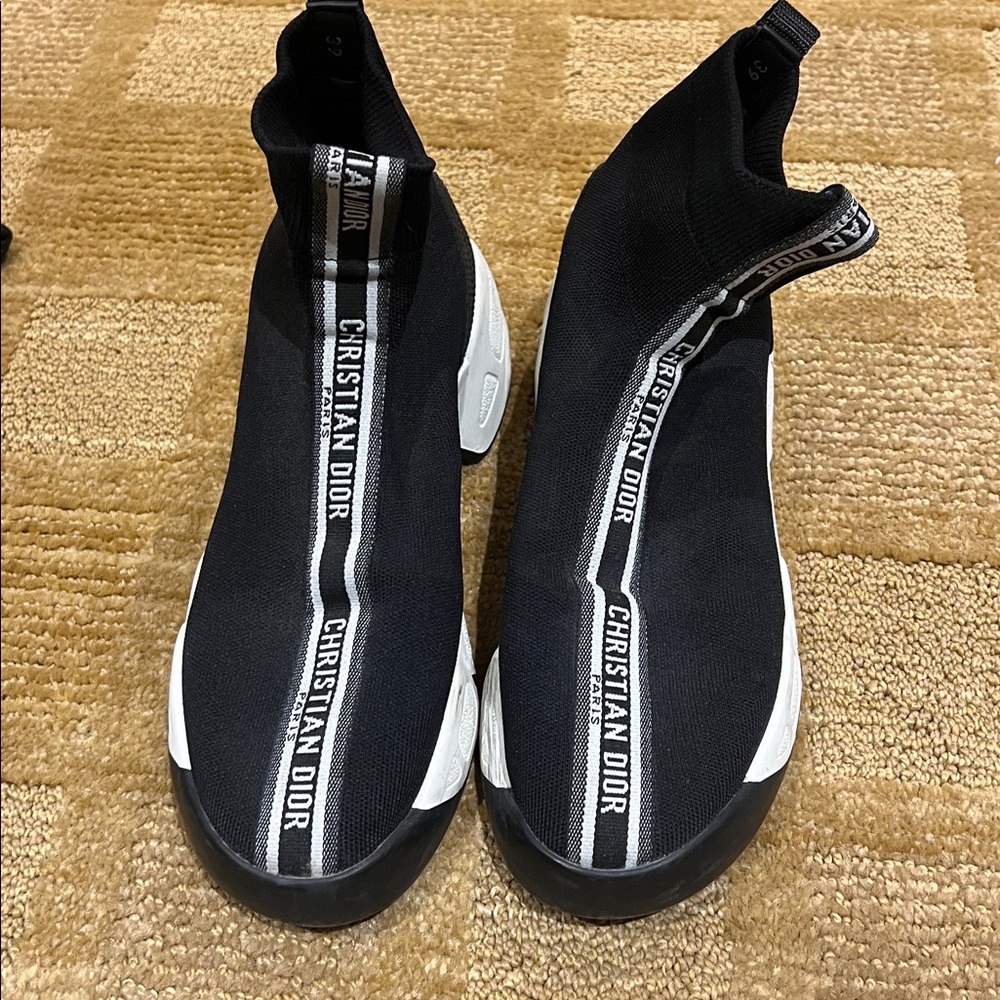 Dior Black and White High-Top Sneakers